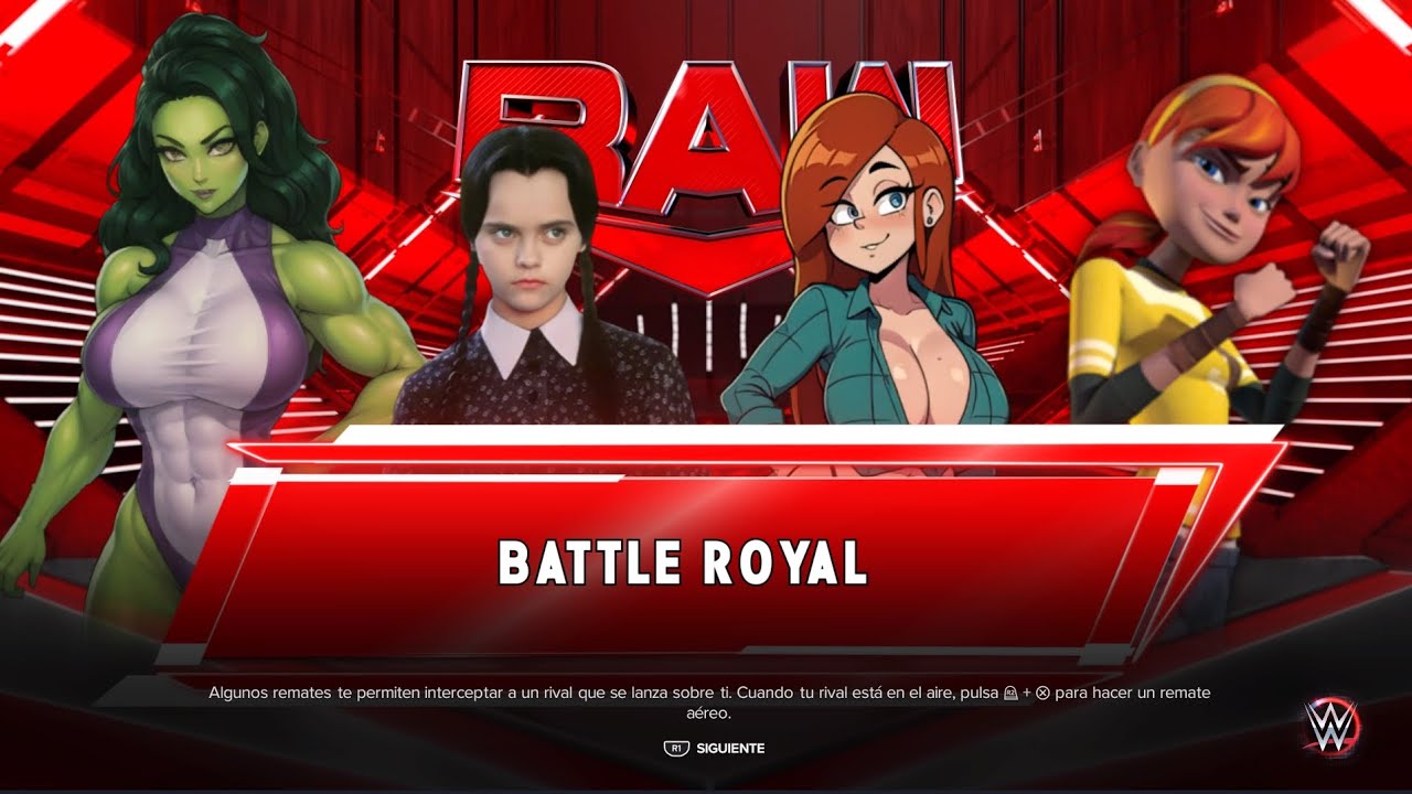 WWE 2K23 WEDNESDAY VS WENDY VS SHE HULK VS APRIL THE WINNER WILL FACE LUCY LOUD FOR THE CHAMPIONSHIP