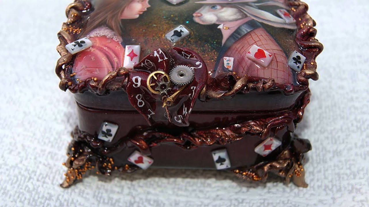 Russian lacquer boxes, artists Denisova & Shenshin.