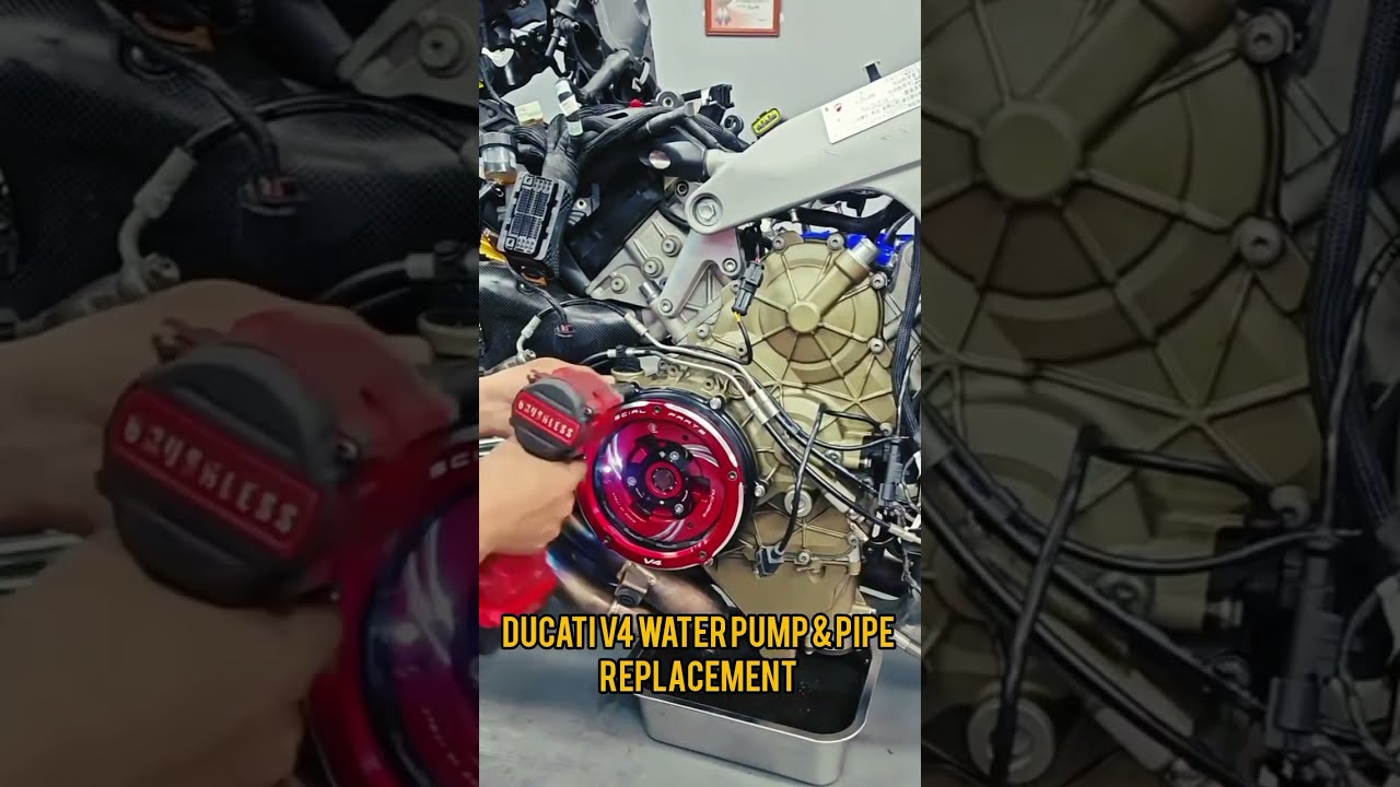 Замена водяного насоса и трубки Ducati V4 💧⚙️ #БыстроеРешение