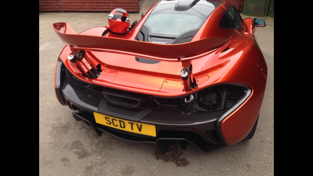McLaren P1 Rear Spoiler Transforming From Road To Race Mode