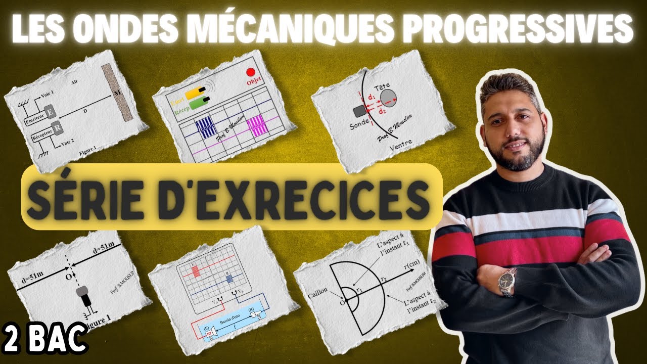 Série d’exercices - les ondes mécaniques progressives - 2 BAC BIOF - Prof  B.Mouslim #bac2026