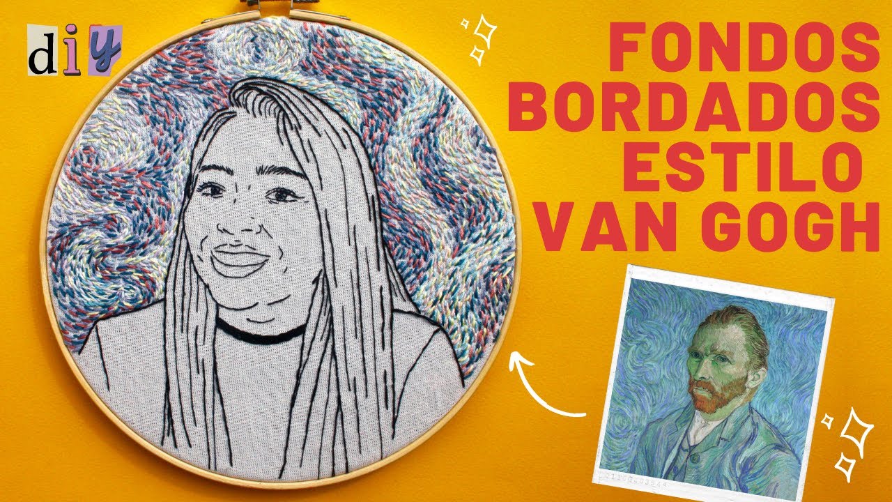 🎨 BORDA fondos inspirados en VAN GOGH con PUNTO ARROZ 🆃🆄🆃🅾🆁🅸🅰🅻  PASO a PASO ✨