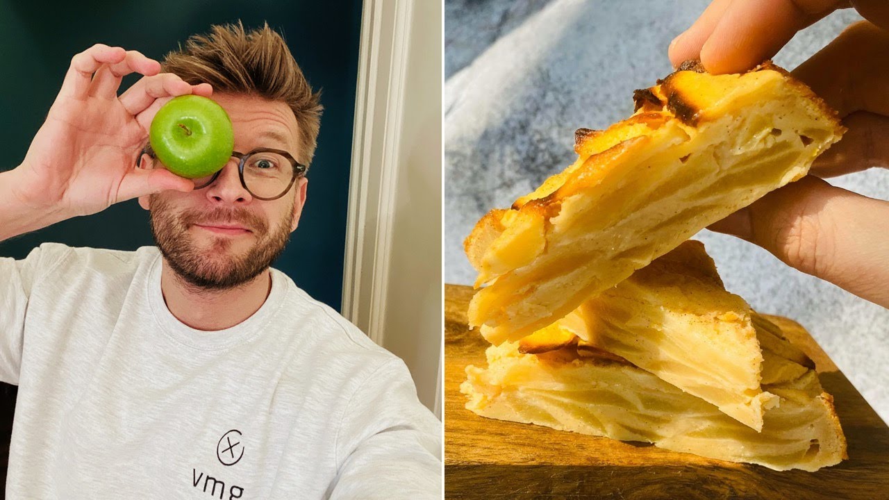 Alfas vienas namuose. Alfas šiandien gamina naminį obuolių pyragą, įdarytus makaronus ir salotas