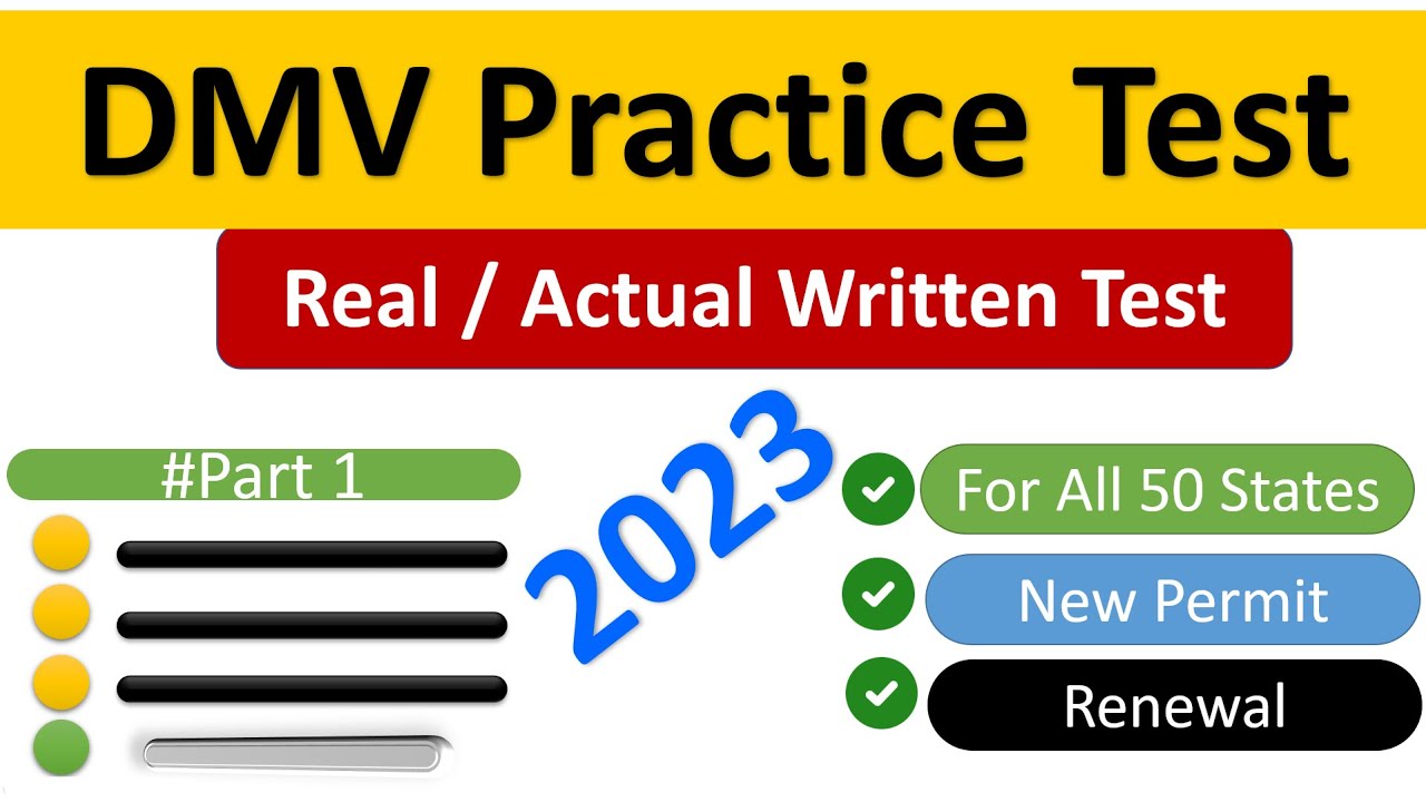 DMV Practice Test 2023 for All 50 States Learner's Permit, License Renewal, Senior Driver
