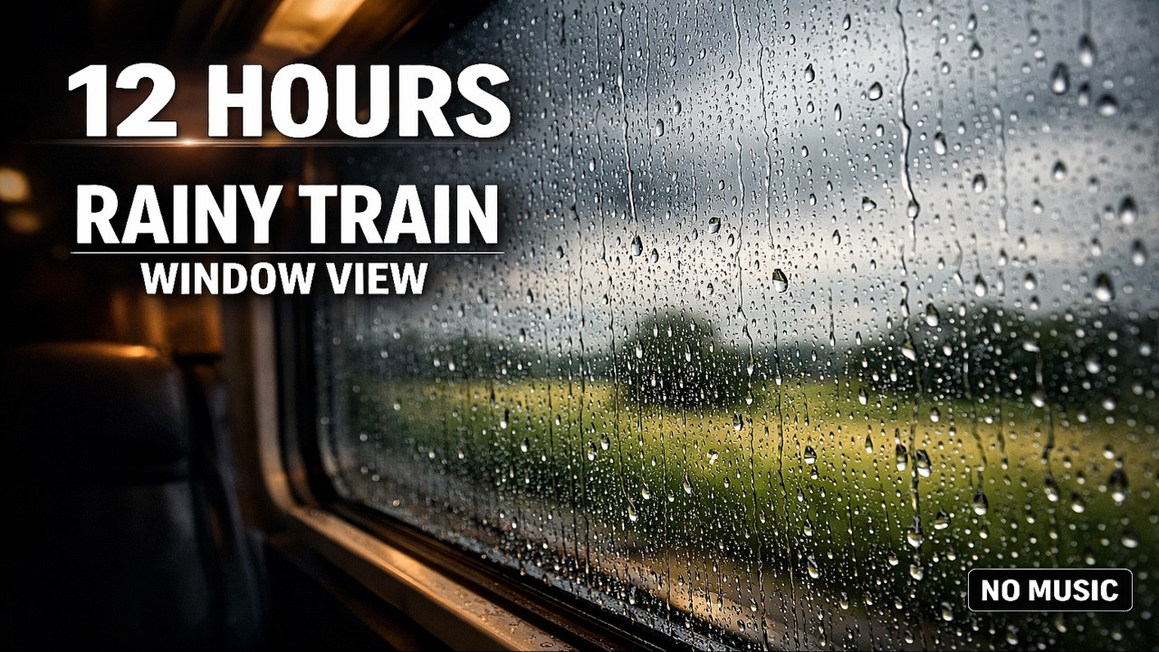 Alpine Europe Train Window View 12 Hours🚂 No Sound Silent Slow TV