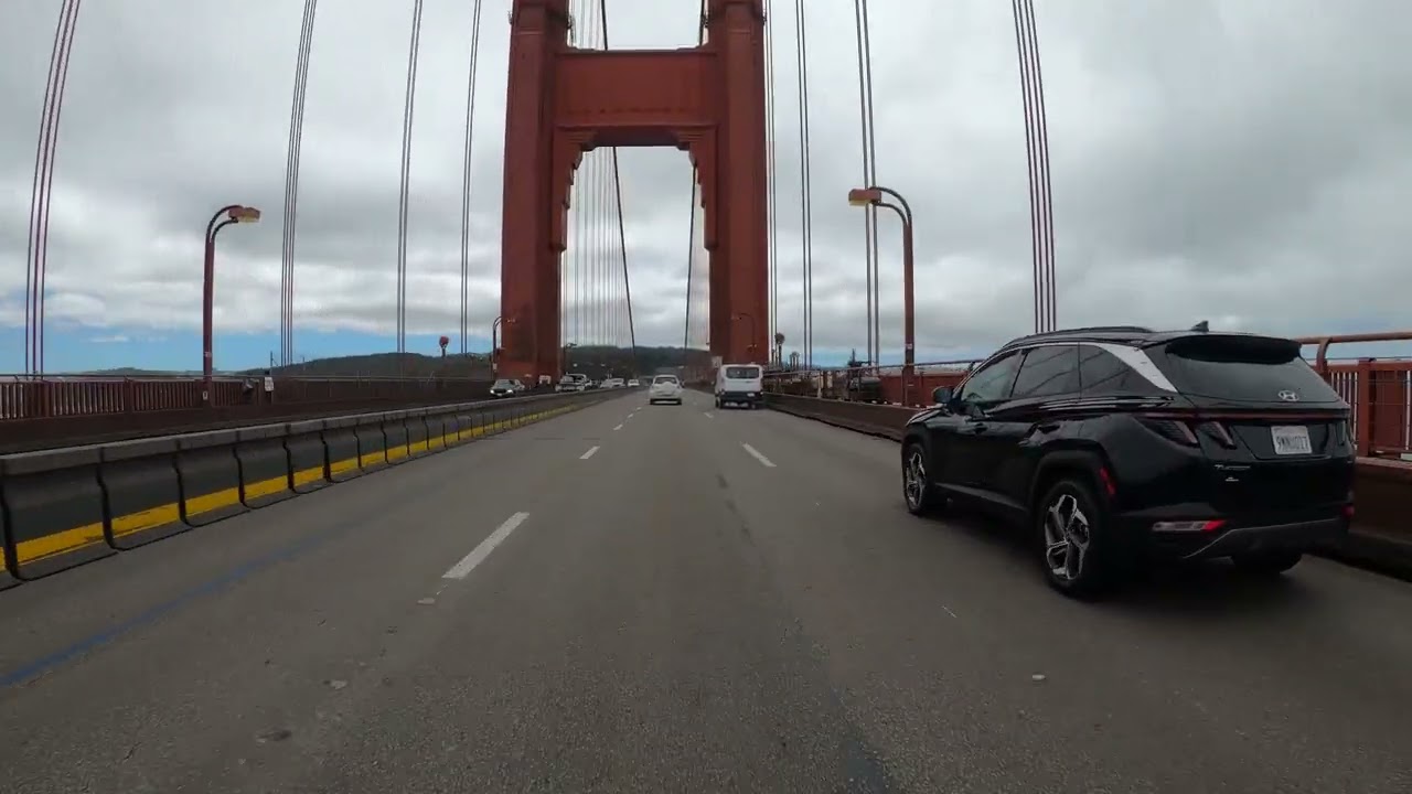Driving Over the Golden Gate Bridge