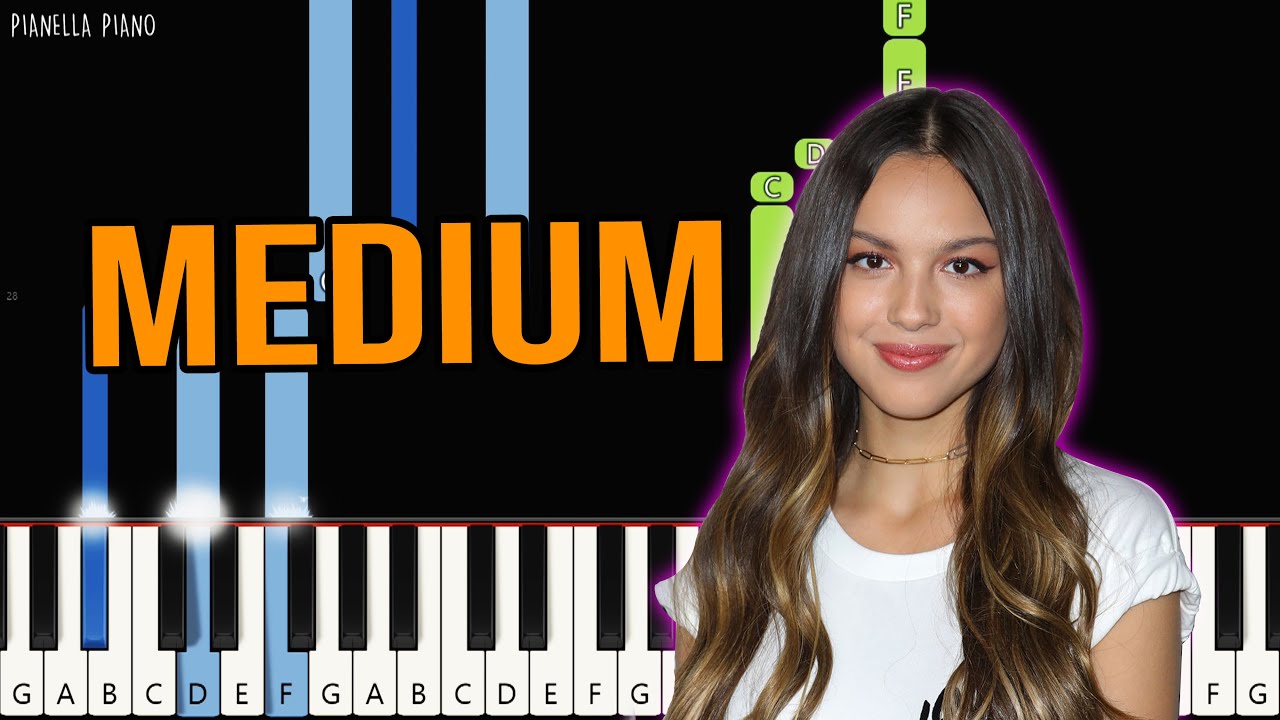 Olivia Rodrigo - drivers license | Piano Tutorial (MEDIUM) by Pianella Piano