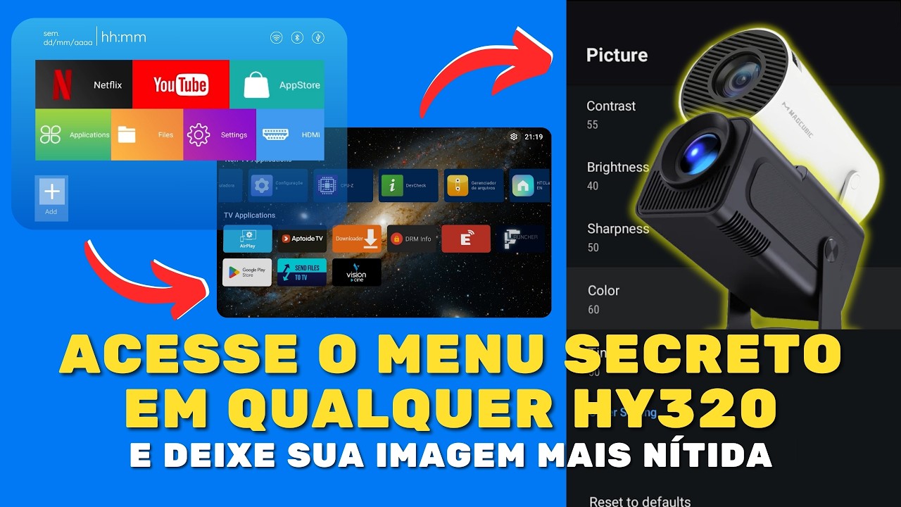 HY320 Acesse as Configurações Avançadas e Deixe Seu HY320 com a Imagem Mais Nítida