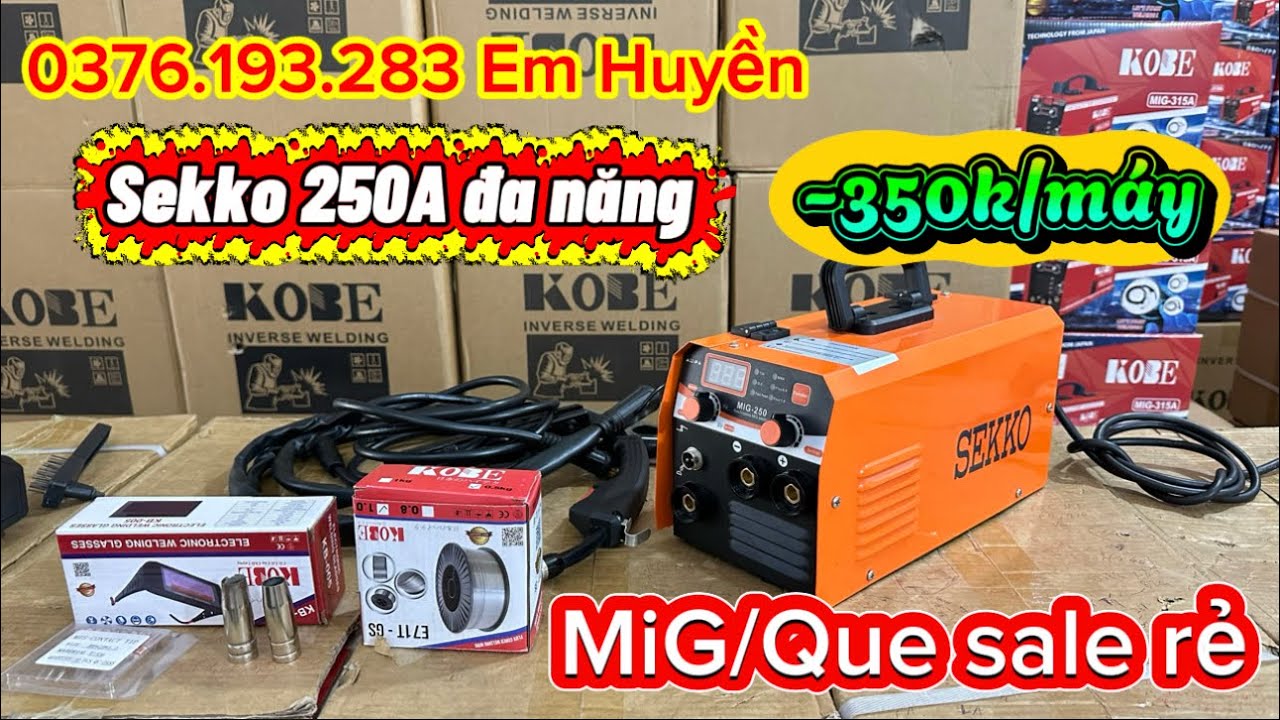 🔴Máy Hàn Sekko 250A giảm ngay 350k khi mua máy bảo hành 3 năm máy giá rẻ cực kì dễ hàn✅#mayhanmig 