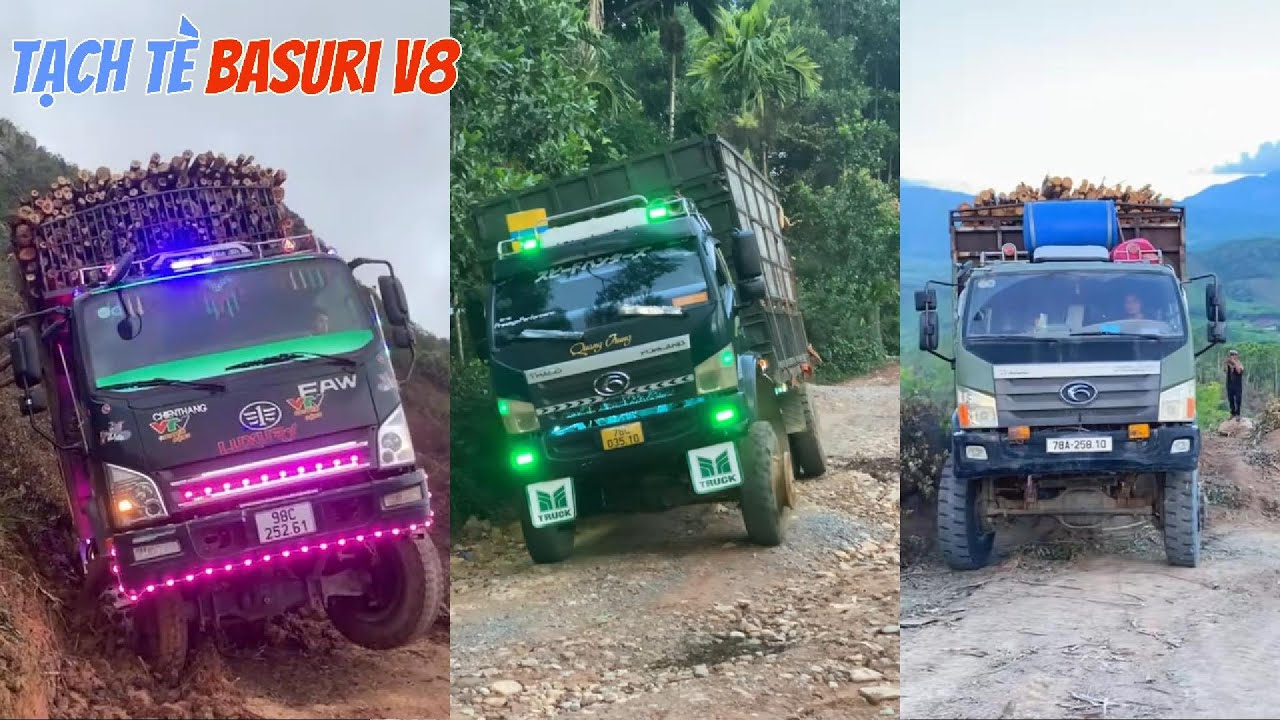 Tạch Tè Xe Tải Chở Keo Đại Chiến Basuri V8 Kèn Ong