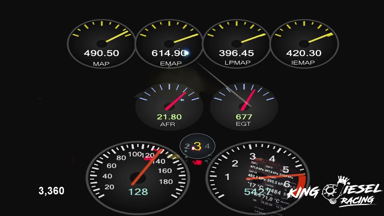 Audi A4 2.5TDI 60-180kmh pull. Race log and dragy. 470hp/800nm stage 3 tune.