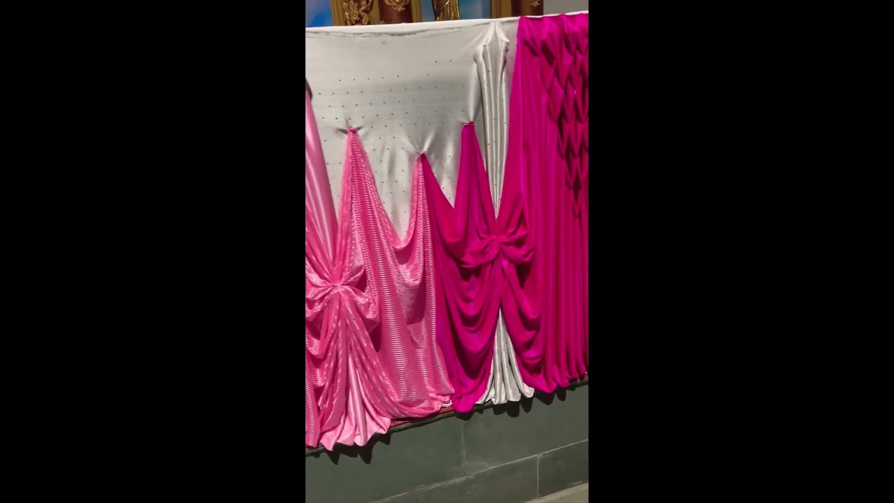 Church altar decoration with cloth🩷😍 #altar #church #decorationideas #faith #love #explorer