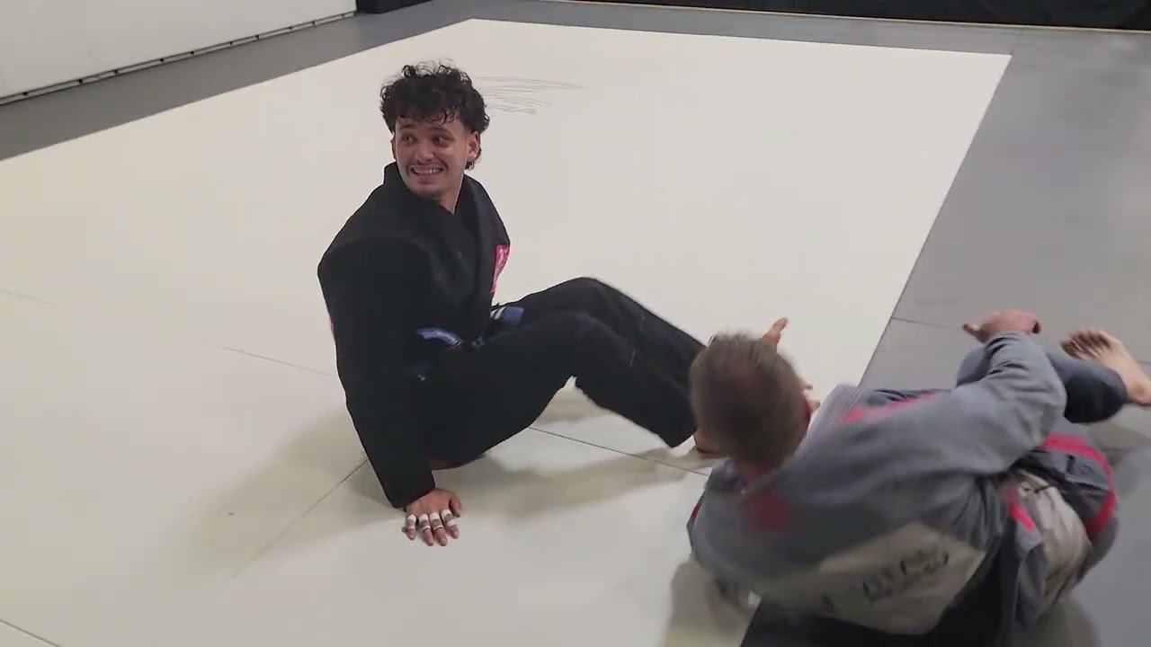 Sit Up Guard Sweep to Mount or Berimbolo Back Take - David Myhre