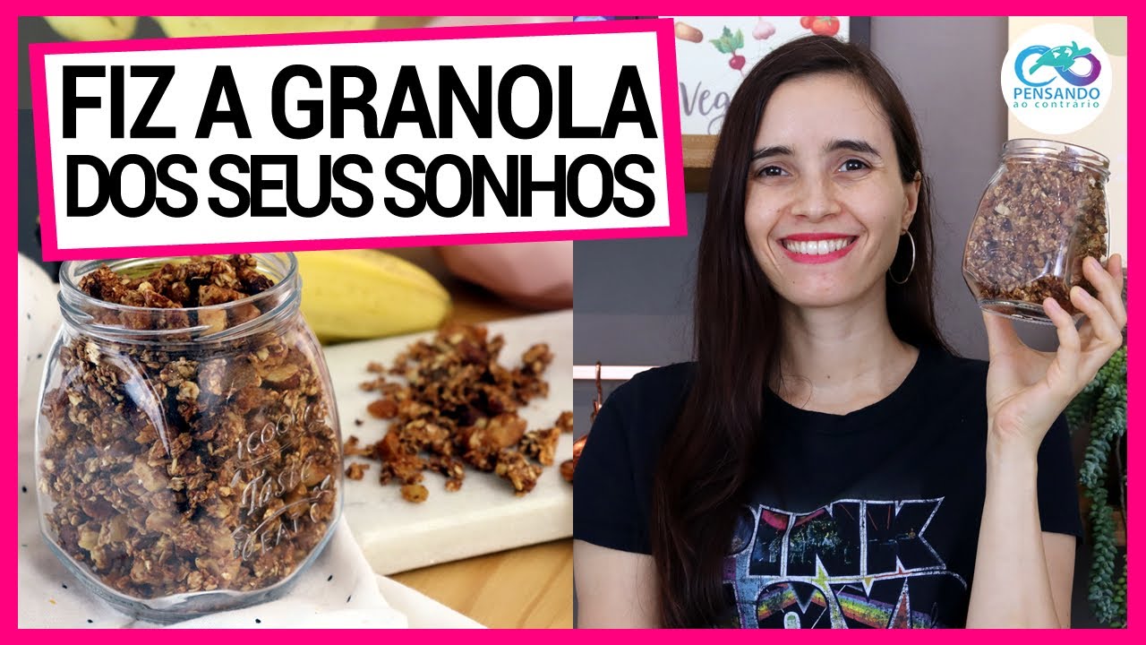 FIZ GRANOLA SEM AÇÚCAR, ADOÇADA SÓ COM FRUTA! SEM ÓLEO, SAUDÁVEL E VEGANA (3 SABORES FÁCEIS)