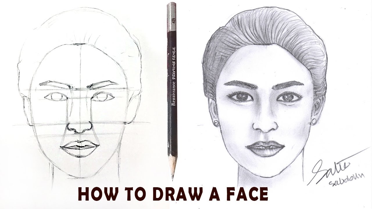 Learn how to draw a woman's face, Lido Drawing