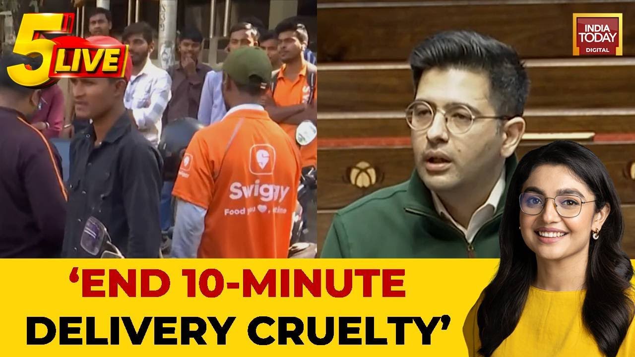 Gig Workers Strike: Raghav Chadha Slams 'Cruelty' Of 10-Minute Delivery On New Year's Eve | 5Live