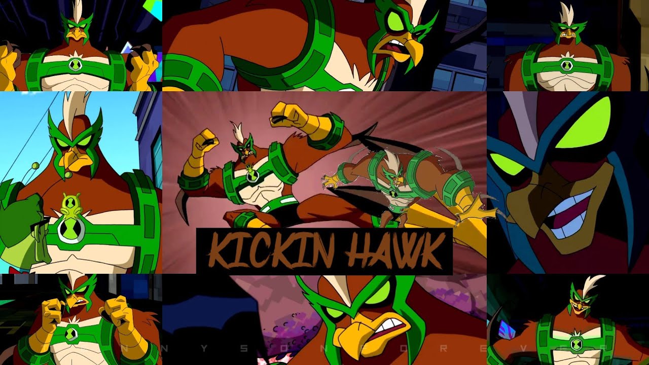 All kicken hawk transformations in all Ben 10 series