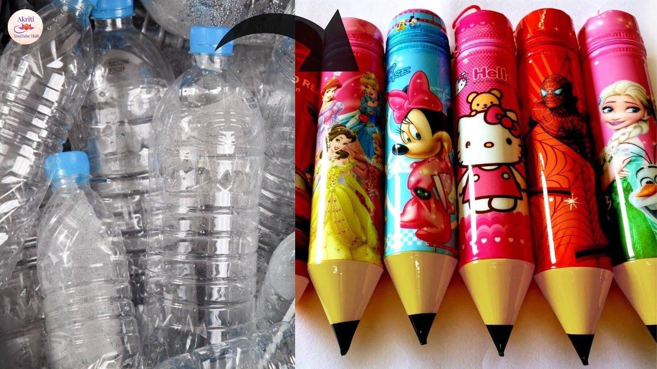 DIY Pencil Box using Plastic Bottle|How to make Pencil Box from Water bottle|Best Out of Waste Craft