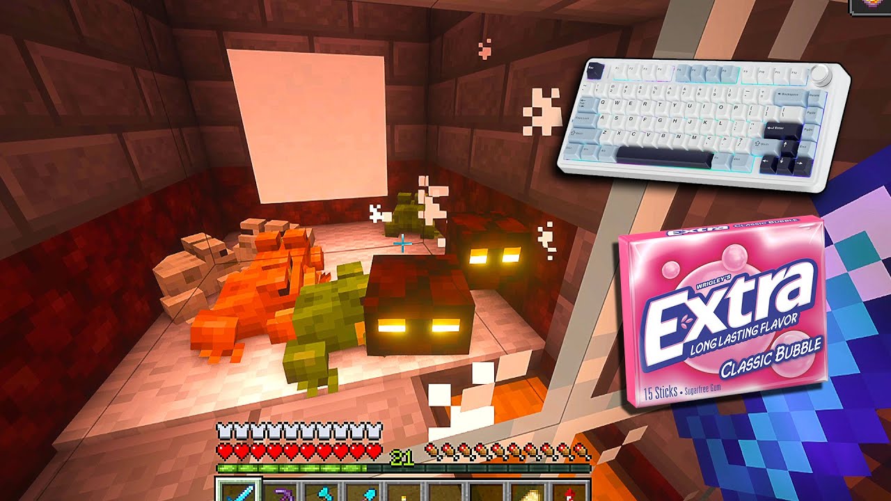 Minecraft ASMR Lets Play Episode 51 (Gum Chewing) - Froglight Farm