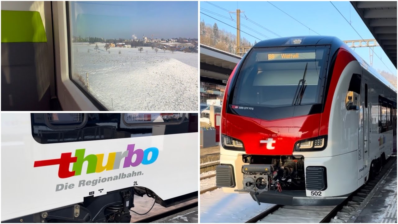 Mitfahrt im Brandneuen (Thurno Flirt Evo) von Wattwil nach Wil SG