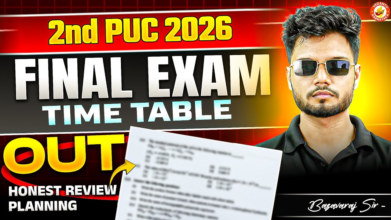 🚨 Breaking News! 2nd PUC Final Exam Time Table 2026 Released | Karnataka PUC Board Latest Update