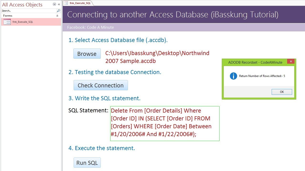 Microsoft VBA Programming - Perform CRUD Operations Using ADO