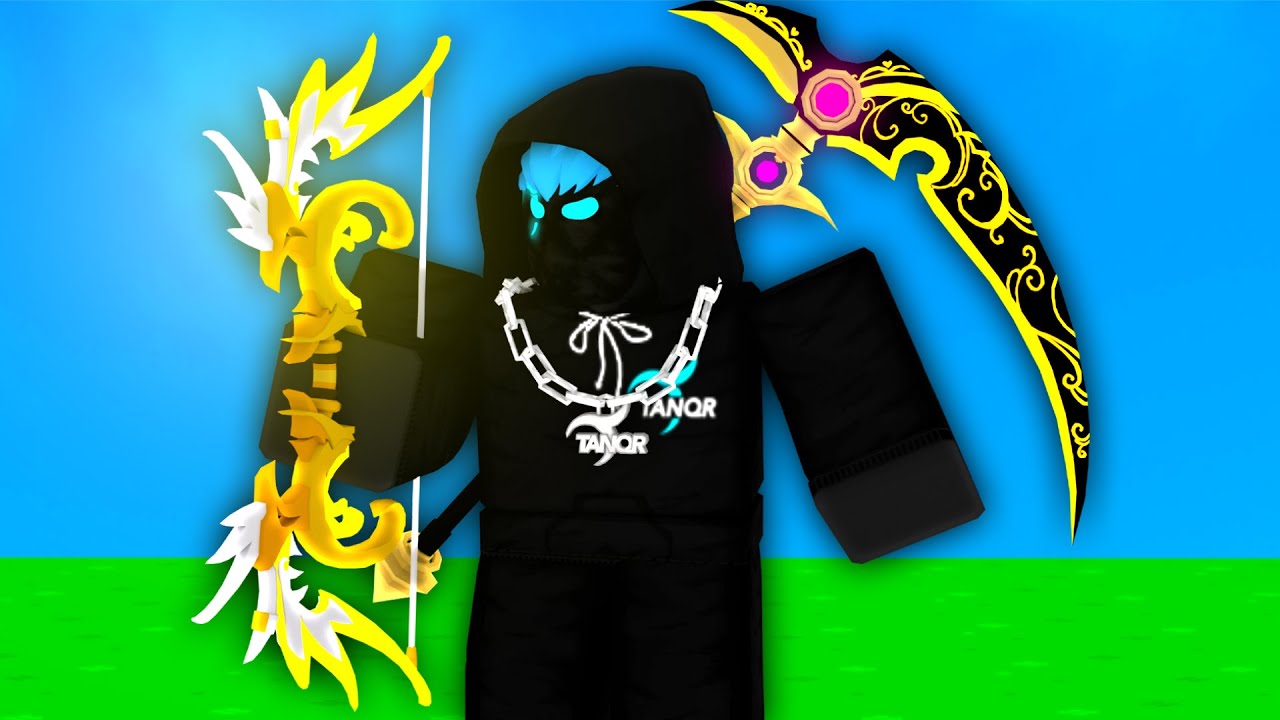 So they added GOLDEN weapons in Roblox Bedwars..