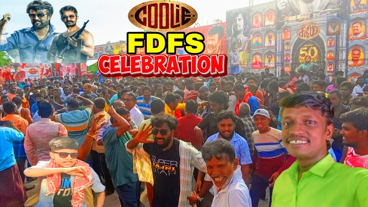 💥Coolie FDFS Celebration Tirunelveli Rajinikanth Fans Response Ram Theatre Ravi view #coolie #fdfs