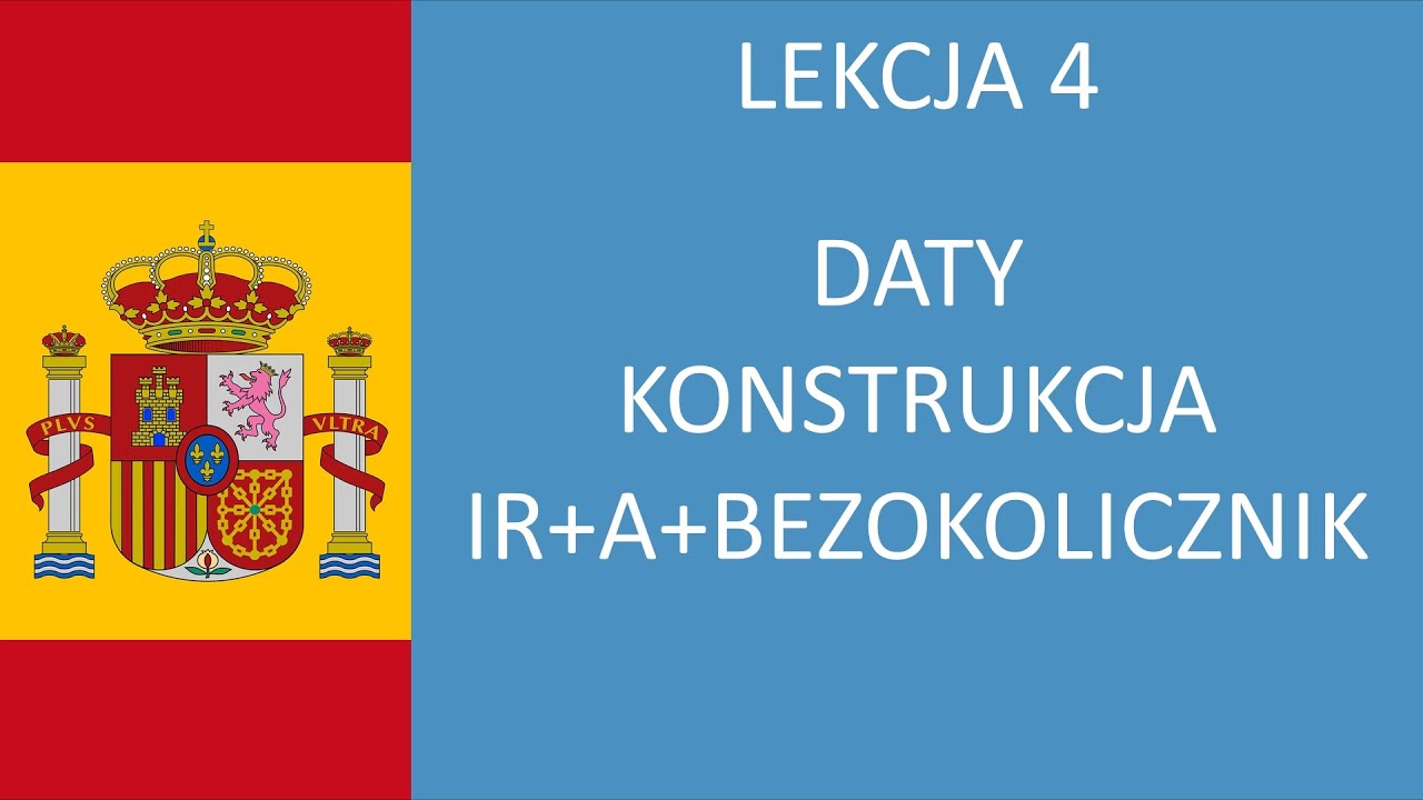 HABLO.PL - Lekcja 4: Daty oraz konstrukcja Ir + a + bezokolicznik (czas przyszły) | Język hiszpański