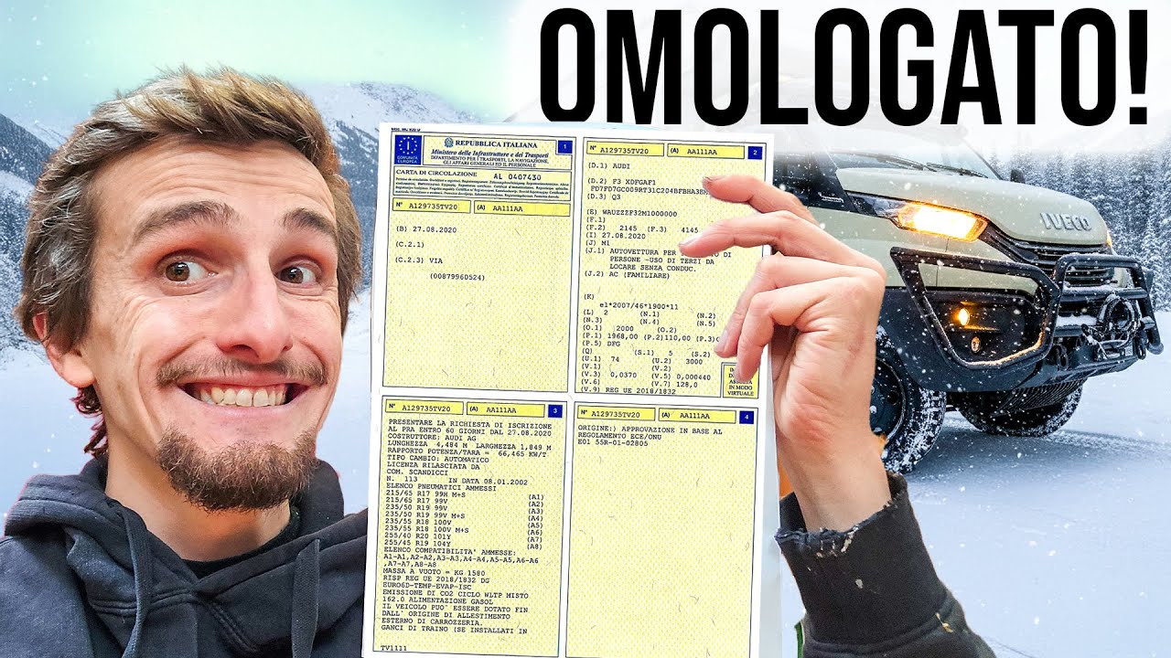 Come OMOLOGARE un CAMPER 4x4 da 7.000kg ( ANCHE LO SNORKEL!)