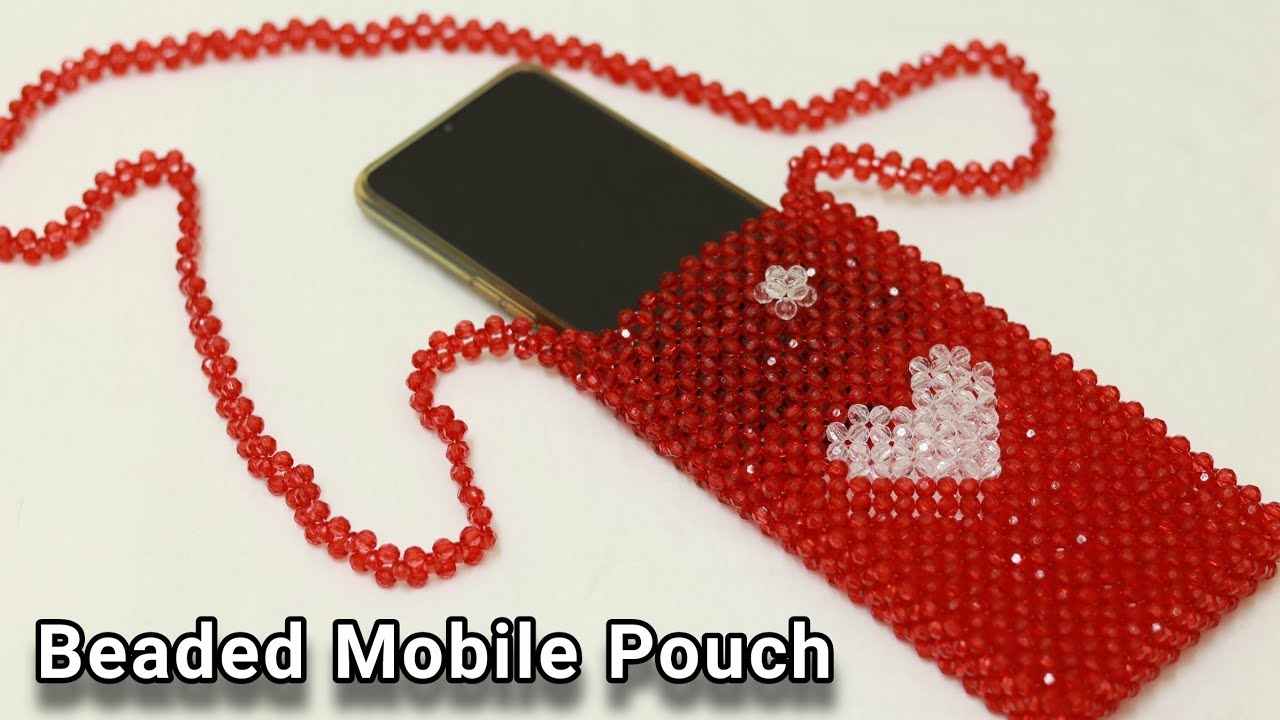Part 1 Beaded Mobile Pouch | Diy | Cellphone Cover | How To Make Mobile Bag #diy #mobilebag #beaded