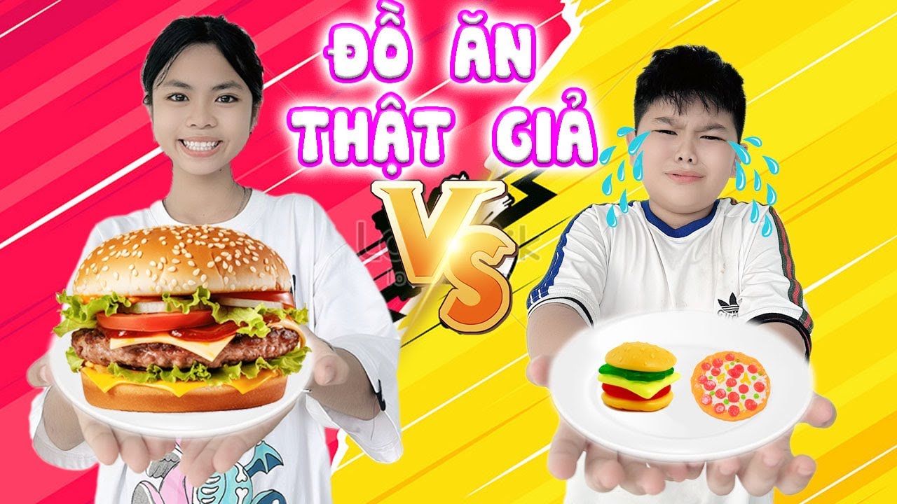 Đồ Ăn Thật Đồ Ăn Giả Challenge Food #trangandvinh