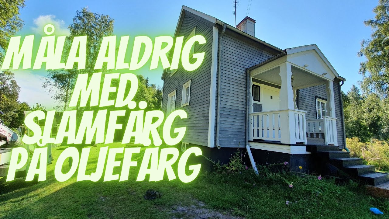 Måla aldrig med slamfärg på oljefärg