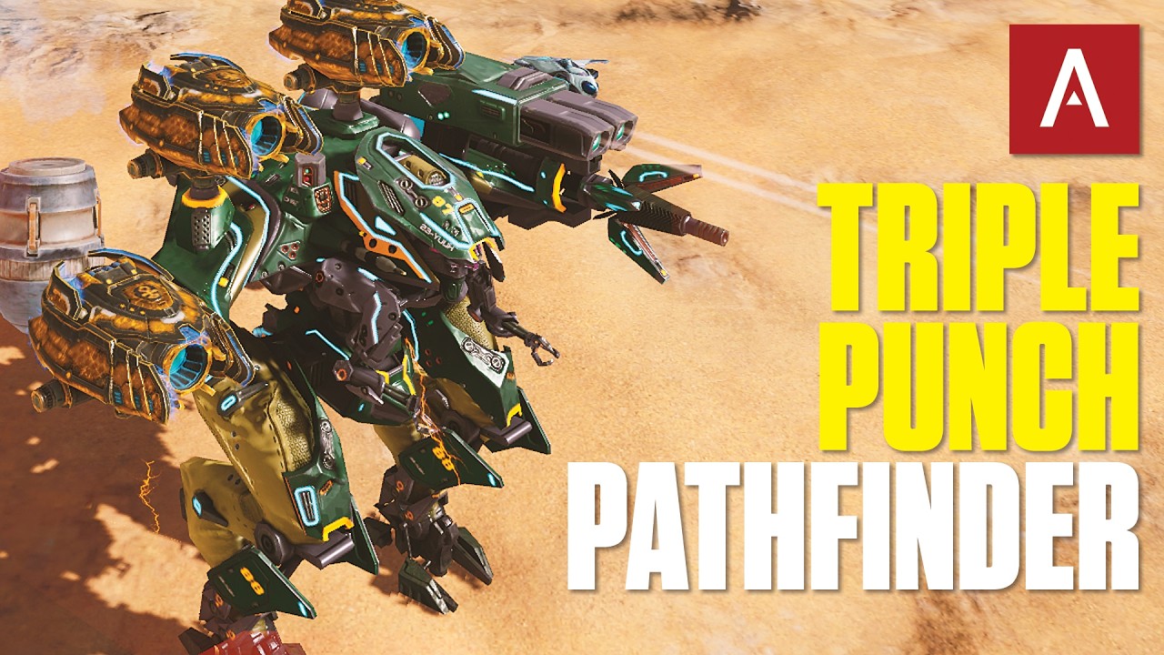 War Robots - Triple-Punch Pathfinder With New Kroko Weapons!