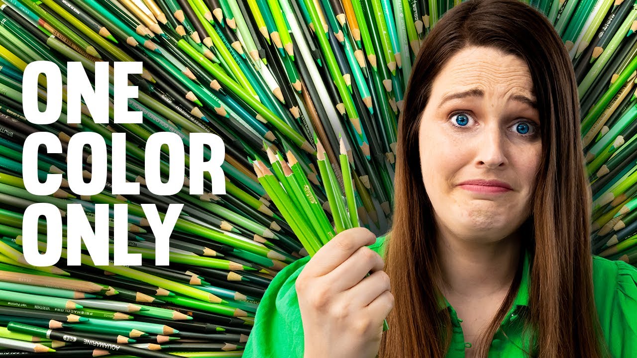 Coloring Using ONLY GREEN Pencils!