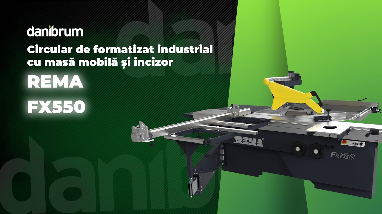 Rema FX550 Industrial sliding table saw / Circularul Mamut