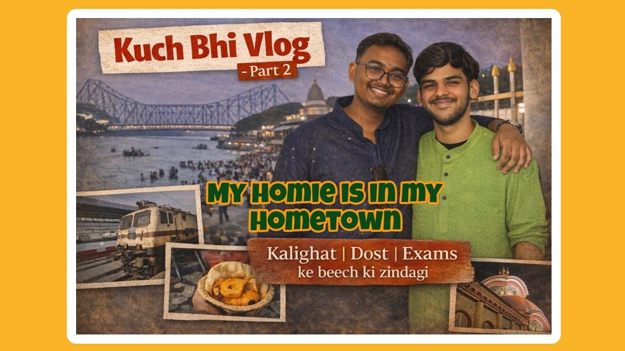 My homie is in my Hometown ❤️🦋| Kuch bhi Vlog part-2 🐮😘 #vlog #kalighat #home #homies #fyp #kolkata 