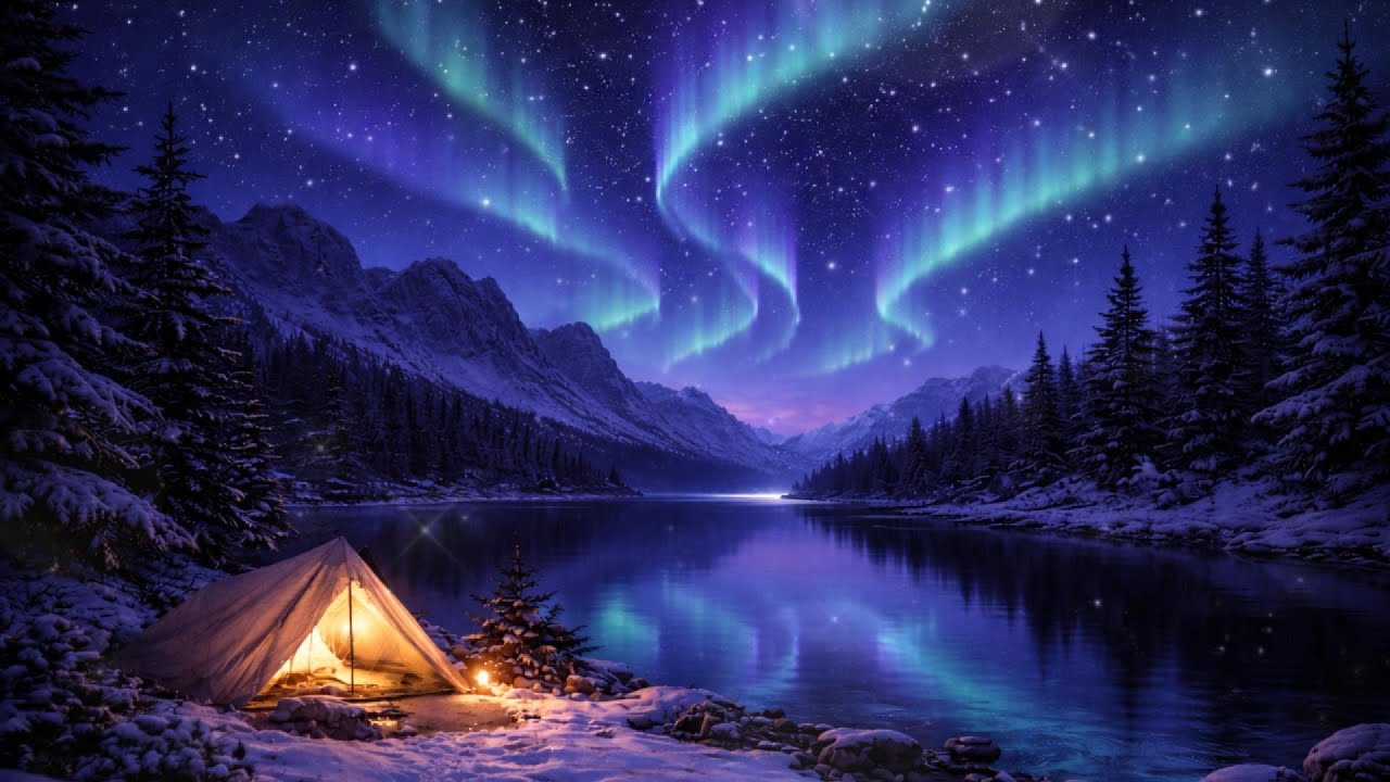 Aurora Sleep | Deep Sleep Music Under the Northern Lights 🌙 | (3 Hours)