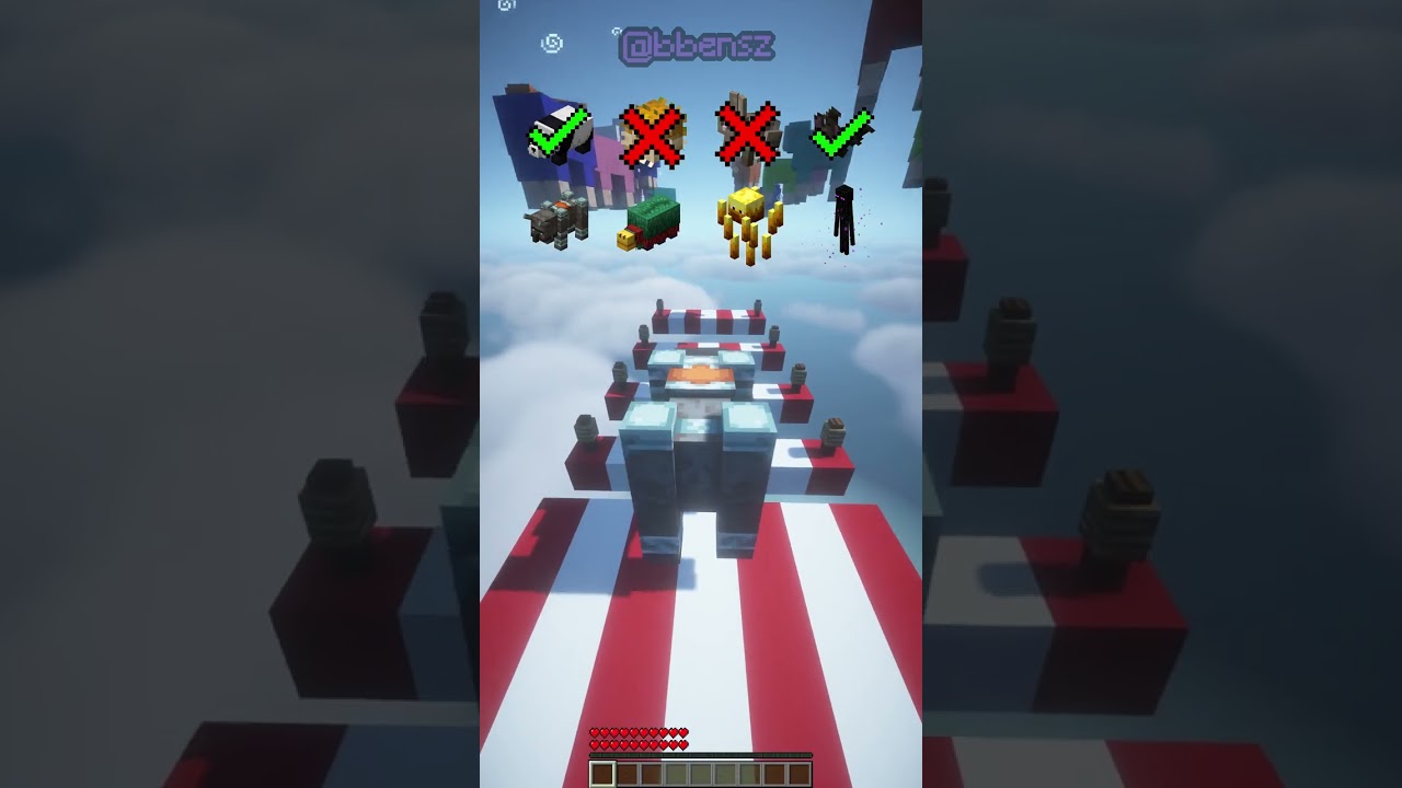 Minecraft Mob Parkour #minecraft #gaming