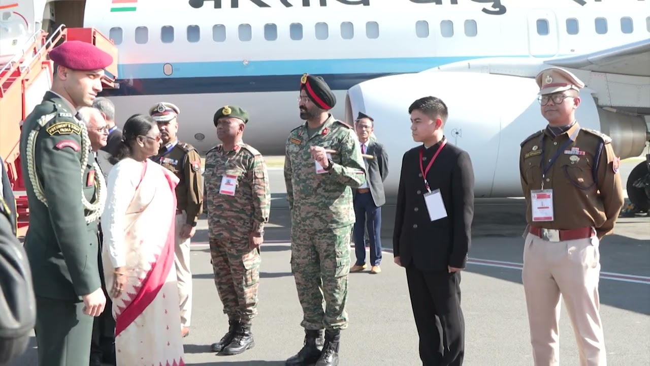 President Droupadi Murmu arrived in Imphal on Thursday on a two day visit to Manipur.