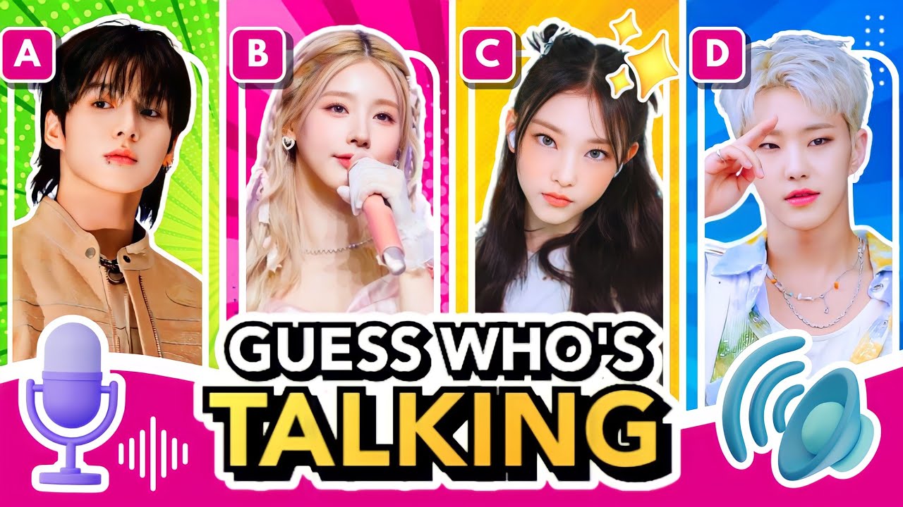 GUESS THE KPOP IDOL BY VOICE 🔊 | GUESS WHO'S TALKING | KPOP GAMES 2023 | KPOP QUIZ TRIVIA