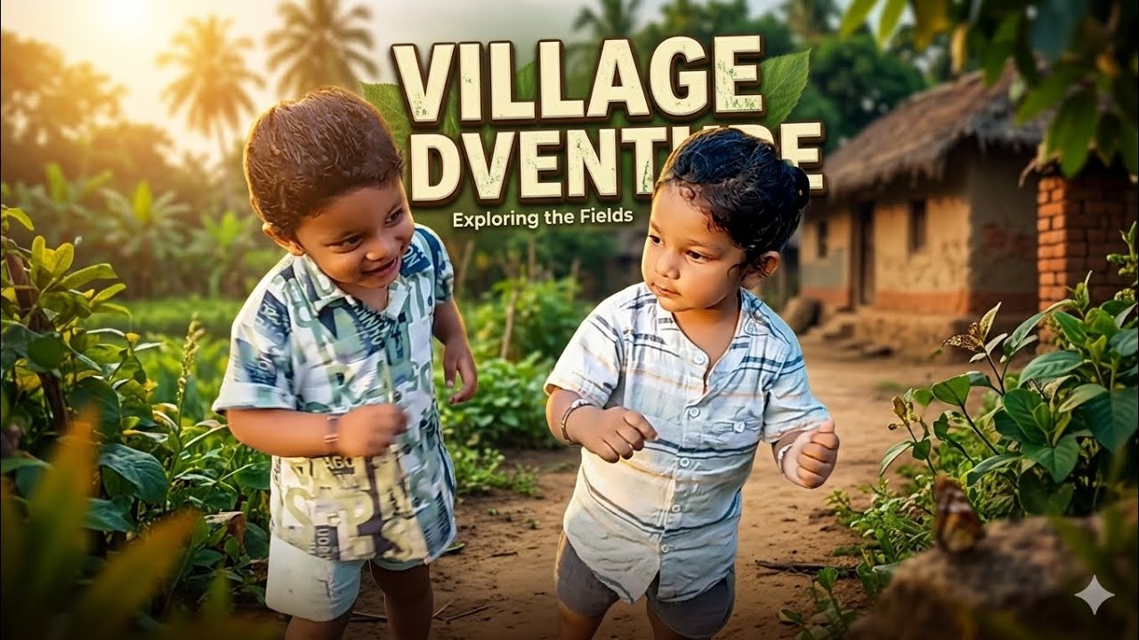 Village adventure my little champ jenu and jeni baby ❤️❤️