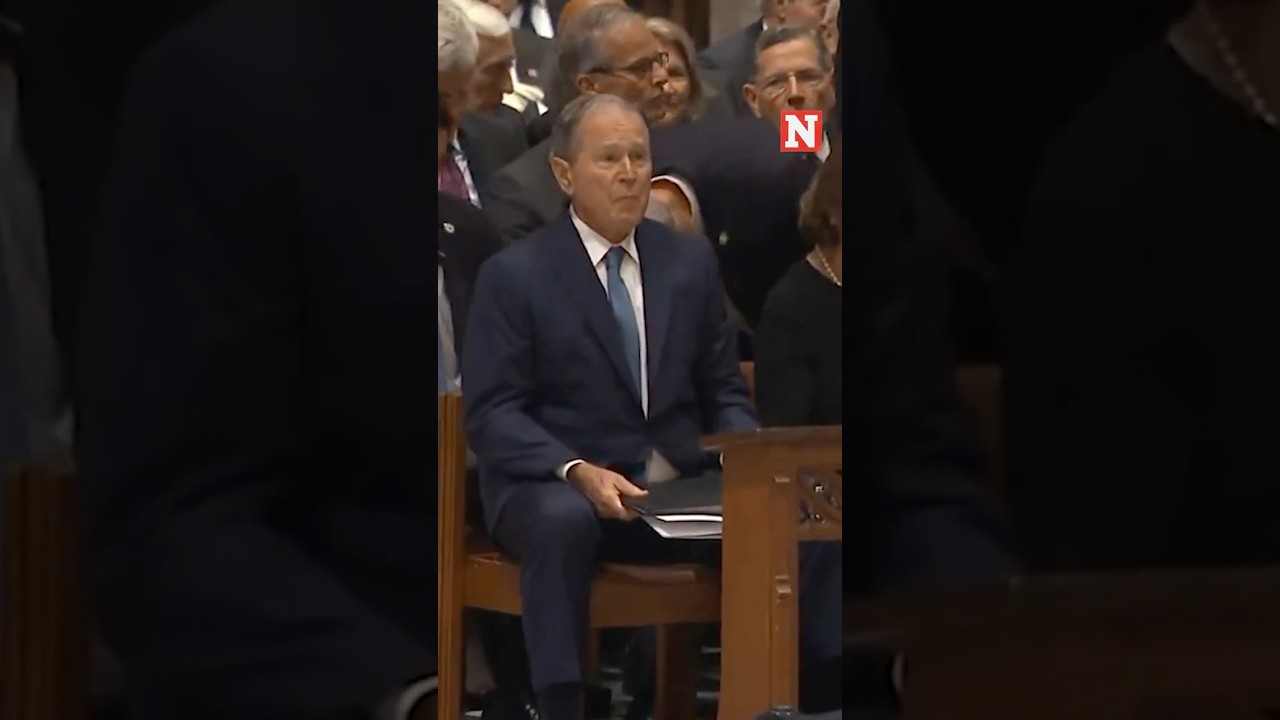 Joe Biden And George Bush Arrive At Dick Cheney&rsquo;s Funeral