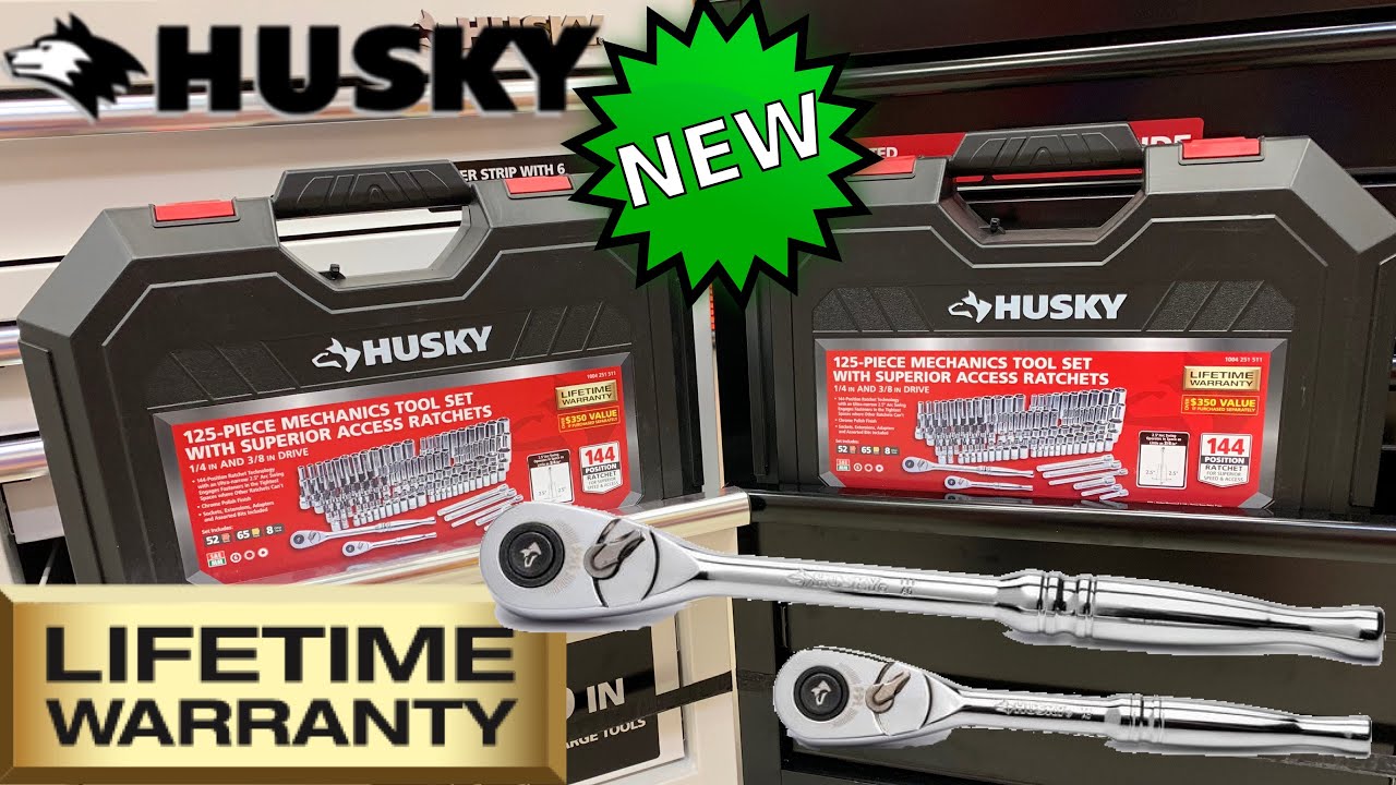 НОВЫЙ набор инструментов для механиков Husky с храповым механизмом и двумя собачками на 144 позиц...