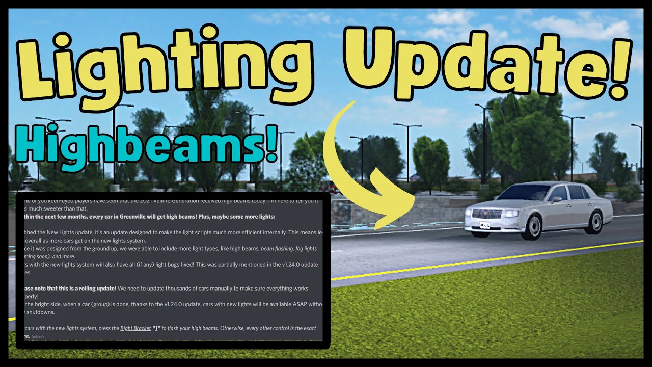 HIGHBEAMS IN GREENVILLE!! - New Lightning Update! || Greenville Roblox