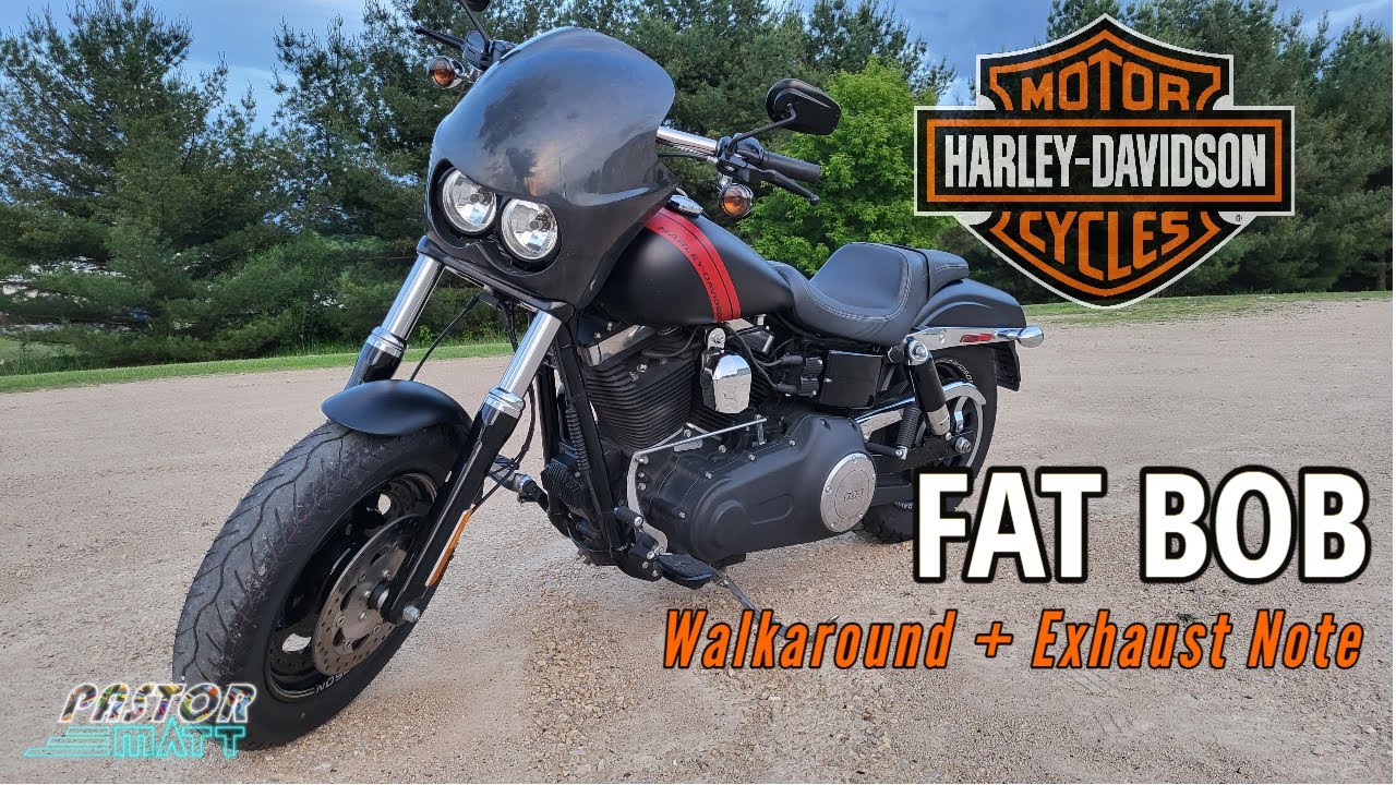 2016 Harley Davidson Fat Bob - Walkaround and Crusher Exhaust note