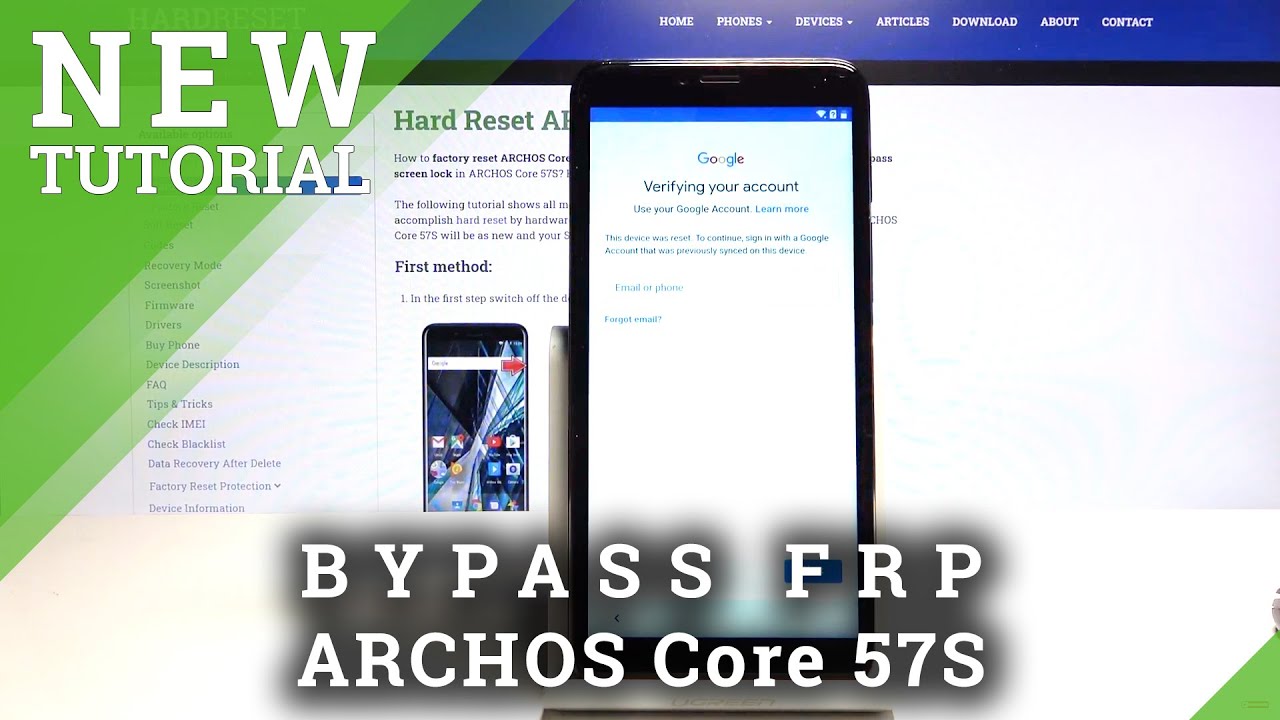 How to Skip Google Verification in ARCHOS Core 57S – Remove Google Credentials