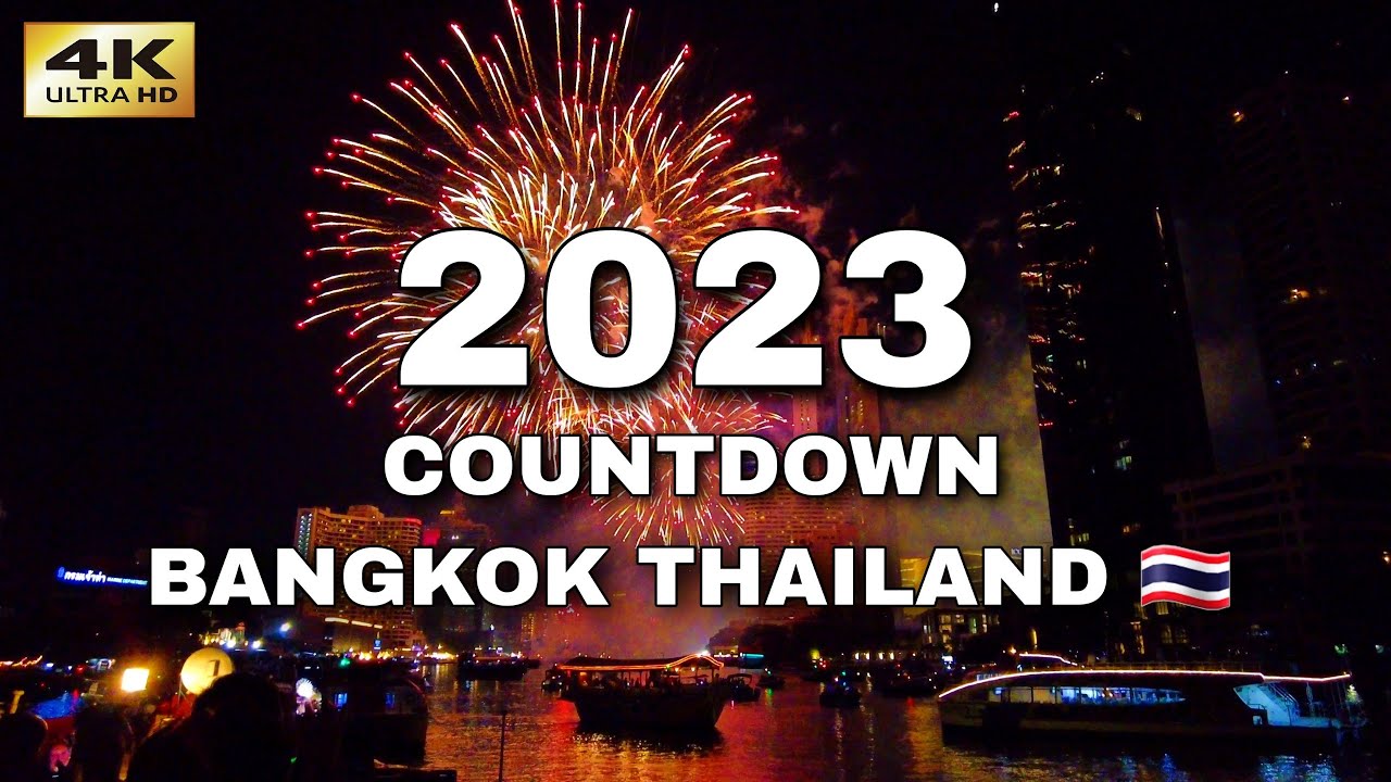 New Year 2023 Countdown Bangkok ICONSIAM Cruise • 4K