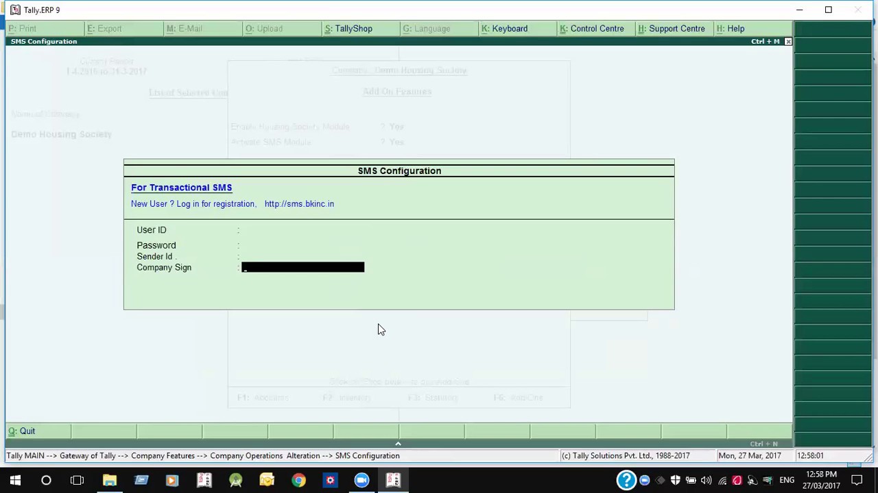 Housing Society Module for Tally.ERP9