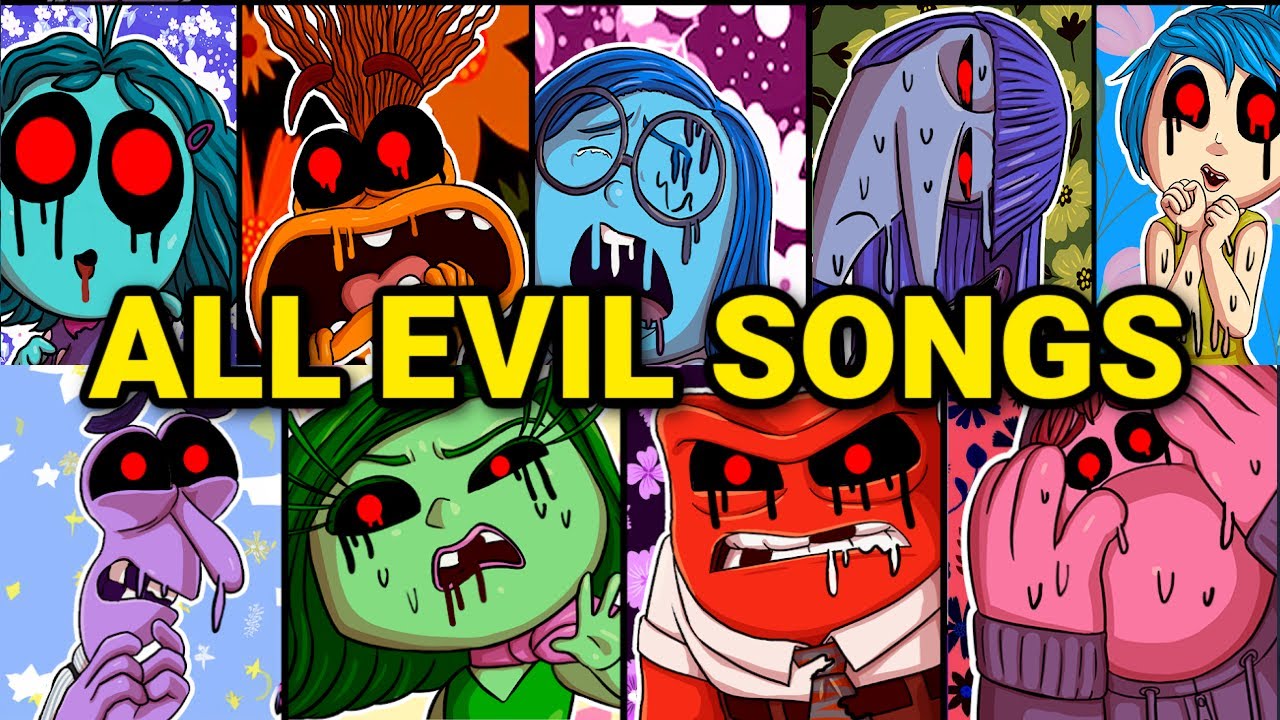 All Evil Inside Out 2 Songs Animated Music Videos (ALL CHARACTERS)
